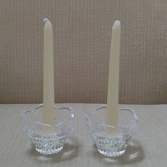 Crystal Tulip Flower Candleholders Votive holder Set of 2 - Picture 7 of 11
